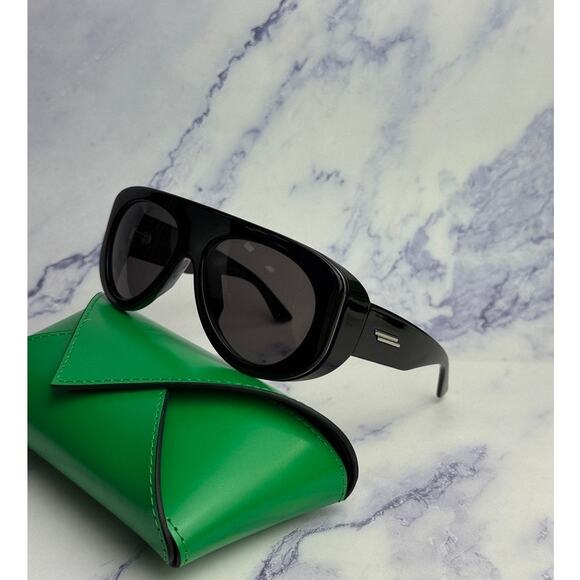 NEW Bottega Veneta BV1362S Black Aviator Sunglasses $690 main image 6